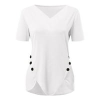 Bluze za žene Dressy Casual Solid Short Short Short Sherts Shirts XL