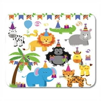 Zbirka bebe rođendane partijanske džungle zoološki vrt safari slatka dječja hat mousepad mouse jastuk