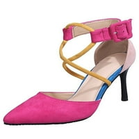 Gomelly Womens Elegantne sandale za pete Casual Block Heel Pumpe Party Comfort Anklea kanta za kopče