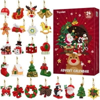 Toyvian Advent Calendar sa visećim ukrasima Božićno odbrojavanje kalendara Party Favori za Xmas Holiday