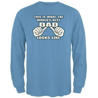 Ovo je ono što drugi najbolji tata izgleda kao muški majica s dugim rukavima Carolina Blue SM