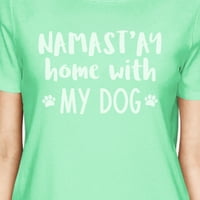 Namastay Početna Ženska mint pamučna majica Pokloni ideje za ljubitelje joge