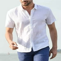 Muški jednobojni gumb s kratkim rukavima dolje majica, jednokratni vrhovi za muškarce tinejdžerke
