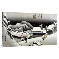 u. Kambara, noćni snježni umjetnički otisak - Hiroshige