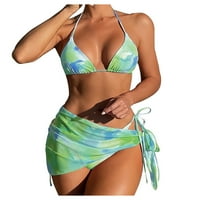 Dame Fashion Tie-obojen gradijentni ispis Split bikini seksi ženski kupaći komimira