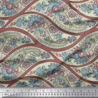 Tkanine tkanine Soimoi pamučne patke, cvjetni i paisley ispisana zanatska tkanina od dvorišta široka