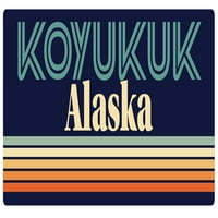 Koyukuk Aljaska vinilna naljepnica za naljepnicu Retro dizajn