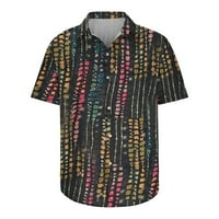 STAMZOD Muška košulja Košulja za etničko stil 3D negirajući tisak Havajska kratka rukava majica modna