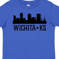 Inktastična Wichita Kansas City Skyline Poklon Dječak majica malih majica ili mališana