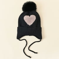 koaiezne unise dječje zimske ljubavi uzorak modna kapa pletenje pulover šešir štiti uši topao šešir