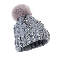 Zimske kape za žene Božićne čarape Naputivači rođendanski pokloni za žene Topli pleteni bujan šešir