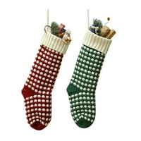 Sudy Božićne čarape Trpe Božićne torbe za čarape i božićni viseći čarape za zabavu ukras i božićni crtani