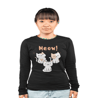 Kimaran Smile mačke Meowcute ilustrirana majica majica majica unise dugih rukava