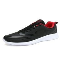 Gomelly Muški atletičke cipele prozračne tenisice sportske tenisice casual treneri na otvorenom hodanje crno crveno-5,5