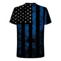 Muške patriotske majice Američka američka zastava zastava kratkih rukava Retro lubanja Slim Fit košulja