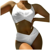 Zuwimk Womens kupaći kupaći komionici, ženska kupaća odijela prugasta križač bikini set visokog struka