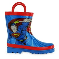 Comics Superman Boys Vodootporne gumene čizme za kišu - Veličina Toddler