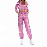Fesfesfes Women Pant Modni holografski ulični klub Cool sjajne kauzalne hlače Prodaja na klirensu