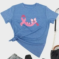 Kanter za dojke Majica za podizanje žena za žene Pinks Ribbon majica Casual majica s kratkim rukavima