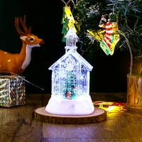 Nova božićna dekoracija Santa Claus Crystal Church Svjetla snježna svjetiljka Božićni poklon, 20ml