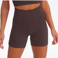 OKBOP Atletski kratke hlače za žene Ljetni sportovi Yoga kratke hlače Sportske hlače Trčanje teretane Sportska dužina Aktivni kratke hlače Slizing Hratke Softball Brown S