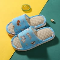 DMQupv Dečiji papuče za dječake Otvoreni pamučni pamučni čizmi na zatvoreni kućni papuče za djevojčice i dječake Djeca izvan cipela Plava 34