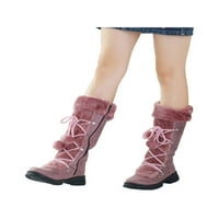 Tenmi ženske tople cipele MID-CALF zimske čizme plišane obloge snijega Fau krzno hladno vrijeme Ležerne