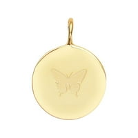 Trgovina LC Sterling srebrna 14K žuta pozlaćena leptir Privjesak ogrlica za žene Nakit Pokloni veličine 16-18 4. gram rođendanski pokloni