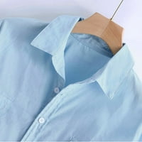 Vivianyo HD zimski kaputi za muškarce čišćenje muške baggy pamučne pamučne pamučne pamučne majice s dugim rukavima retro t majice na vrhu bluza bluza bljeskalica