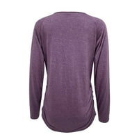 Košulje za žene Ljeto Ležerne prilike Solid Quarter Košulje Purple