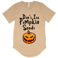Muškarci ne jedu majicu sjemenki bundeve sa zakrivljenim rubom - Halloween majice