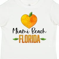 Inktastična plaža Miami Florida Narančasta u srcu Dayr Toddler Boy ili Toddler Majica Majica