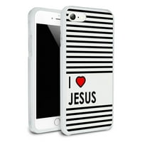 Ljubav Heart Isus - Christian Vjerski zaštitni vitki hibridni gumeni kalup za odbojnik za Apple iPhone