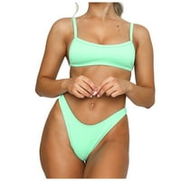 Dolkfu bikini setovi ženski visoki kontrastni gradijent split bikini set jedan kupaći kostim