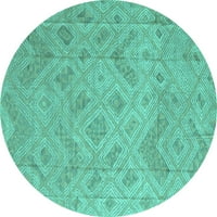 Ahgly Company u zatvorenom okruglom sažetkom tirkizne plave modernih prostirki, 5 'krug