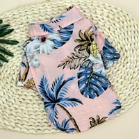 Ljeto kućno kućno kućno odijelo Havajska majica na plaži Majica Majica Kokosovo drvo Štampano kratki