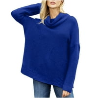 Modni džemperi za žene jesen casual dugih rukava duks duks casual čvrstim vrhovima