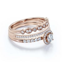 Zasljepljujući minimalistički prsten za ručni rez dijamantni moissan zaručni prsten, vjenčani prsten,