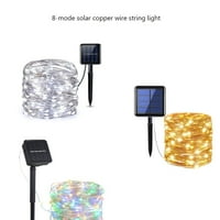 Vanjska solarna svjetla, 5m 10m 15m 20m LED solarna vila, režimi rasvjete Vodootporna, bakrena žica