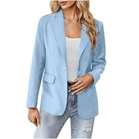 Cleance Casual Blazer jakne za žene dugih rukava Blazers Jedinstveni gumb Revel Outerwener Jesen Modni odijelo Blazer