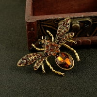 Šarm Kristalne legure broševa pin životinja za životinje Zmajnfly nakit
