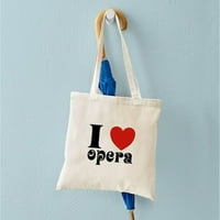 Cafepress - I Love Heart Opera Tote - prirodna platna torba, Torba za platno