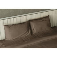 Gradska posteljina duboki džepni broj luksuznih serija 4-komadno-kreveta set čokoladni blizanci