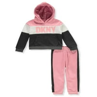 Dkny Girls 'dvodijelni joggeri postavili su odjeću - ružičasta, 3t