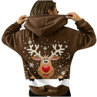 Frostluinai ružni božićni džemperi za žene smiješno slatko reindeer plus veličine pulover košulje božićne