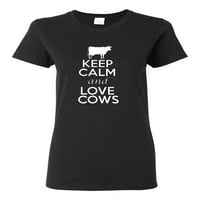 Dame drže mirne i ljubavne krave majica majica