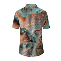MLQIDK CAMEL Ženske vrhove i bluze s kratkim rukavima Dugme za majice Floral Print Bluzes Business Casual