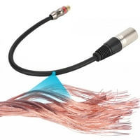 Za RCA adapter kabel, kućište od legure cinka ženskom do mužjakom za RCA u XLR kabl, crni izdržljivi za hifi player
