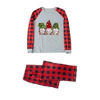 Roditelj-dijete toplo božićno odijelo domaća ručica s dugim rukavima s dugim rukavima dvodijelni set