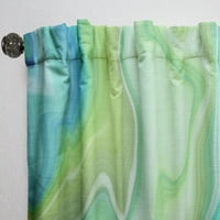Art DesimanArt 'mramorne boje u nijansama zelene i plave' moderne jedinke za zavjese u. Široko u. Visok - ploča